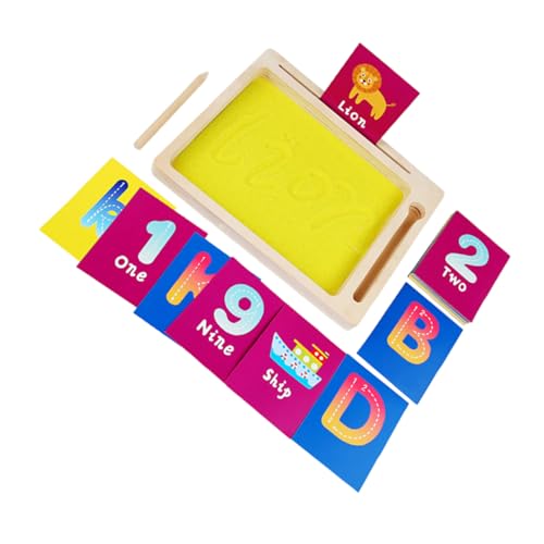 Milisten Montessori Sandtray Lernspielzeug und DIY Schreib und Zeichenbrett für Vorschulkinder Buchstaben und Zahlenbildung Kreatives Frühförderungsset von Milisten
