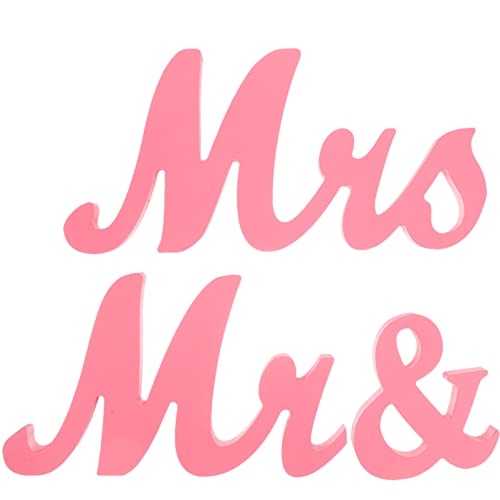 Milisten Mr & Mrs Schild für Hochzeitstisch, große Mr and Miss Holzbuchstaben Schatz Tischdeko für Hochzeit Party Foto Requisite Tischdekoration, Rosa Milisten Mr & Mrs Schild für Hochzeitstisch, große Mr and Miss Holzbuchstaben Schatz Tischdeko für Hochzeit Party Foto Requisite Tischdekoration, Rosa von Milisten