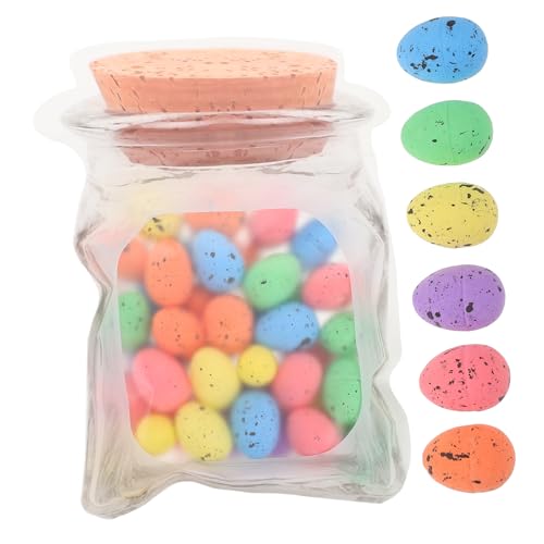 Milisten Osterei-Geschenkpaket Eierdekorationsornamente Deko-Eier aus Schaumstoff Schaumeier zum Basteln Ostern deko Schäume Mini -Osterei -Ornamente osterhandwerk Dekoration Plastik von Milisten