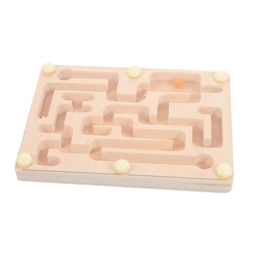 Milisten Pädagogisches Balancetraining Holzperlen Maze Puzzle für Konzentrationsfördernd Hand Augen Koordination Fördert Gehirnentwicklung von Milisten
