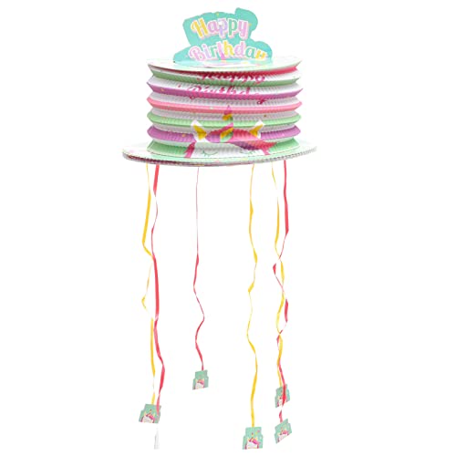 Milisten Pinata für Kindergeburtstag Einhorn Pull String Piñata Dekorative Partyüberraschung für Kleine Mädchen Leicht zu Befüllen Farbenfrohes Design für Unvergessliche Feiern von Milisten