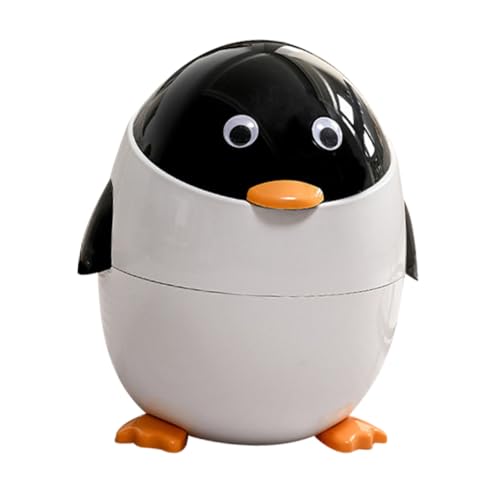 Milisten Pinguin-Mülleimer Pinguin-Badezimmerdekor Kleiner Müll kann süßer Mülleimer Aufbewahrungsbehälter für den Papierkorb mülleimer kleiner Papierkorb Kawaii Mülleimer Plastik von Milisten
