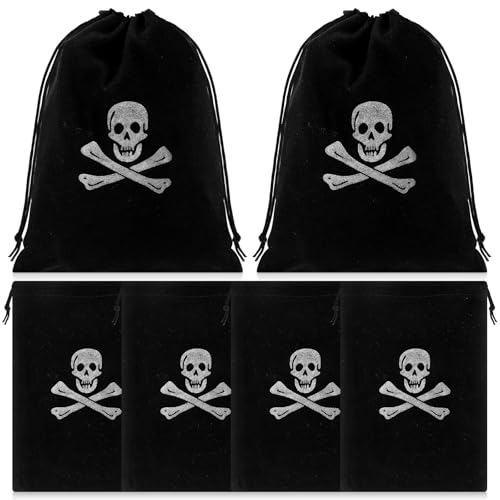 Milisten Piratenbeutel Kordelzug: 6PCS Schatzbeutel Kordelzug Halloween Piratentasche Piratenparty-Taschen Aufbewahrungstasche FüR SüßIgkeiten Milisten Piratenbeutel Kordelzug: 6PCS Schatzbeutel Kordelzug Halloween Piratentasche Piratenparty-Taschen Aufbewahrungstasche FüR SüßIgkeiten von Milisten