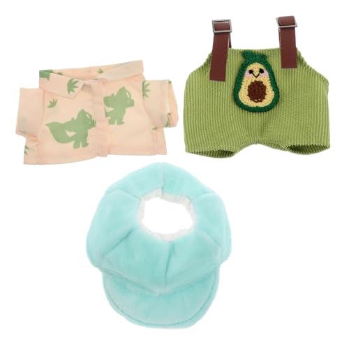 Milisten Plüschpuppen-Set Puppen-Outfits Dekorationszubehör Für Puppenhäuser Puppe Süße Kleidung Rollenspielspielzeug Puppenersatzkleidung Bärenoverall Strampler Für Babypuppen Stoff von Milisten