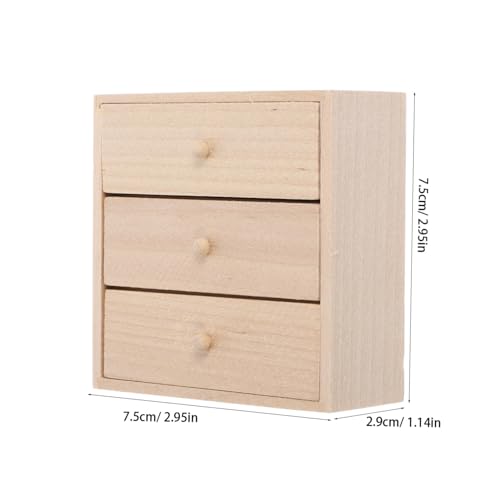 Milisten Puppenhaus Möbel Mini Kommode aus Holz Detailreiches Miniatur Modell Vielseitig Einsetzbar für DIY Puppenhaus Zubehör Sichere Spielzeugdekoration Milisten Puppenhaus Möbel Mini Kommode aus Holz Detailreiches Miniatur Modell Vielseitig Einsetzbar für DIY Puppenhaus Zubehör Sichere Spielzeugdekoration von Milisten