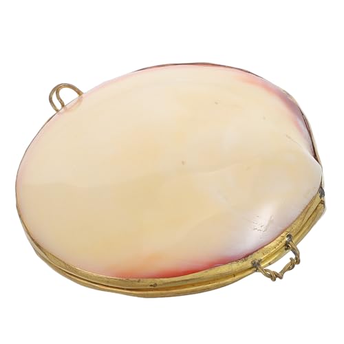 Milisten Schale Schmuckschatulle schmuckkästchen Muschel-Schmuckhalter Dekorationstation Schmuckdisplay für Damen Organizer für Schmuckdisplays Muschelringhalter Eisen Beige von Milisten