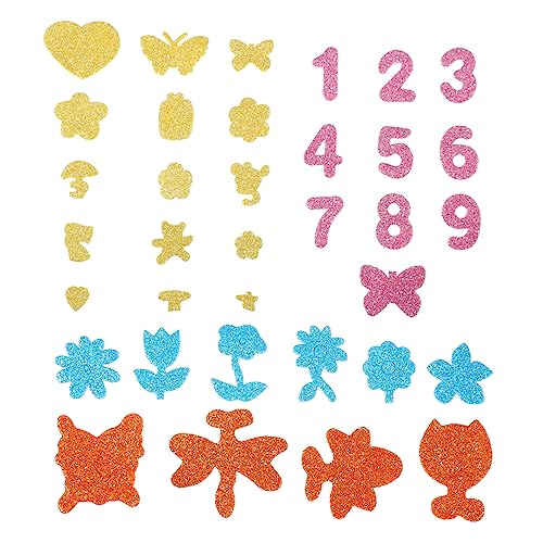 Milisten Selbstklebende Glitzeraufkleber für Farbenfrohe Eva Sticker für Bastelprojekte und Dekoration Klassenzimmern Vielseitig Einsetzbar für DIY und Kreative Gestaltung von Milisten