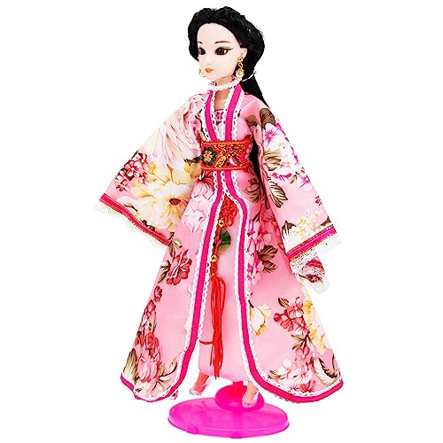 Milisten Simulation Puppe mit Hanfu Kleidung Entzückende Babypuppe für Mädchen Kostümspielzeug Rollenspiel und Tradition für Geburtstagsgeschenke von Milisten