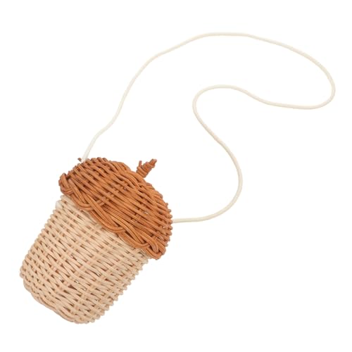 Milisten Simulierte Rattan -aufbewahrungstasche Rattan-geldbörse Handgewebte Strohtasche Rattantaschen Für Damen Einkaufstasche Aus Raffiabast Korbtasche Kiefer Eichel Brown Milisten Simulierte Rattan -aufbewahrungstasche Rattan-geldbörse Handgewebte Strohtasche Rattantaschen Für Damen Einkaufstasche Aus Raffiabast Korbtasche Kiefer Eichel Brown von Milisten
