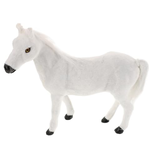 Milisten Simuliertes Ponymodell Pferdespielzeug Für Desktop-plüschpferd-Ornament Pferde Pferdespielzeug Für Kleinkinder Desktop-pferdeverzierung Weiß Plüschstoff Milisten Simuliertes Ponymodell Pferdespielzeug Für Desktop-plüschpferd-Ornament Pferde Pferdespielzeug Für Kleinkinder Desktop-pferdeverzierung Weiß Plüschstoff von Milisten