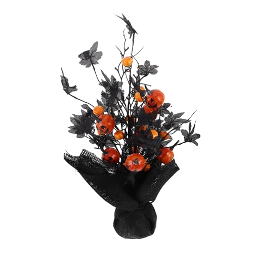 Milisten Spooky Halloween Baumdeko mit Kürbis und Ahornblättern Vielseitige Tischdekoration für Rvs Heim und Partys für Erntedankfest und Halloween Feierlichkeiten von Milisten