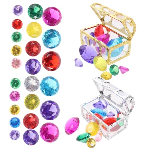 Milisten Tauchdiamanten Pool Bunte Kunststoff Edelsteine mit Schatzkisten Wasserdichtes Outdoor Wasserspielzeug für Dekoration für Poolpartys und Spielspaß Milisten Tauchdiamanten Pool Bunte Kunststoff Edelsteine mit Schatzkisten Wasserdichtes Outdoor Wasserspielzeug für Dekoration für Poolpartys und Spielspaß von Milisten