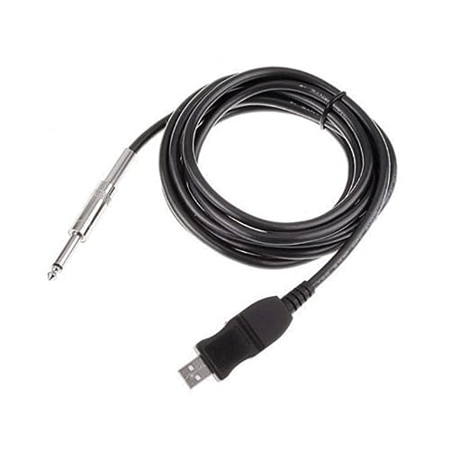 Milisten USB Gitarrenkabel für Pc Aufnahmeadapter Schwarz Klinkenstecker Kompatibel mit Windows und Os Langlebiges Material für Musiker von Milisten