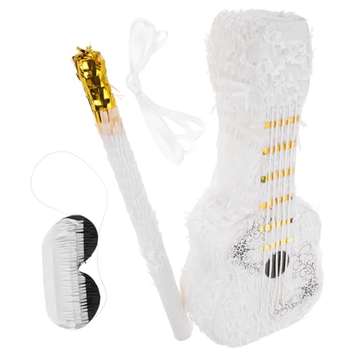 Milisten Violine Pinata für Geburtstagsfeier Kreatives Design mit Augenbinde und Stock Süßigkeitengefüllt Einzigartiges Partyspielzeug für Unvergessliche Feiern Geeignet von Milisten