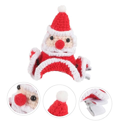 Milisten Weihnachtliche Haarklammer Kleine Santa Mütze Häkelhaarspange aus Baumwollgarn Langlebig Süßer Weihnachtskopfschmuck für Festliche Partys und Alltag Milisten Weihnachtliche Haarklammer Kleine Santa Mütze Häkelhaarspange aus Baumwollgarn Langlebig Süßer Weihnachtskopfschmuck für Festliche Partys und Alltag von Milisten