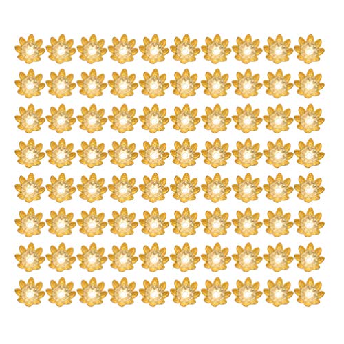 Milisten Zwischenperlen 500 stücke perlenkappen Form abstandshalter Armband Halskette zubehör für DIY schmuck Machen (goldene 10mm) Süße Ketten Armbänder Basteln Armbänder Basteln von Milisten
