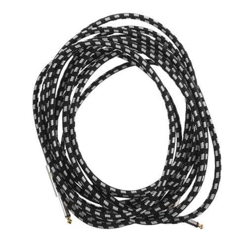 Milisten kabel für elektrische gitarre Gitarrenkabel gitarrenzubehör verbindungskabel Kabel für E-Gitarre Audio-Instrumentenkabel Gitarrenverstärkerkabel Bass-Zubehör Kupferdrahtkern Black von Milisten