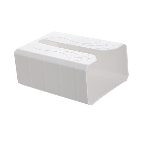 Papierspender Wandmontiert Kosmetiktücherbox Wandhalterung Wandbox Für Taschentuchhalter Falthandtuchspender Taschentuch-Box-Abdeckung Taschentuchbox Wand Weiß Gewebe Pappschachtel von Milisten