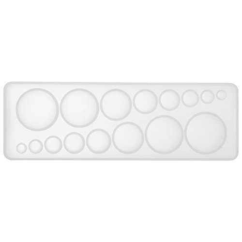 Schmuckgussform, rund, Cabochons, Edelsteine, Kuppel, Epoxidharz, für DIY- , Schmuck, Halsketten, Anhänger (weiß) von Milisten