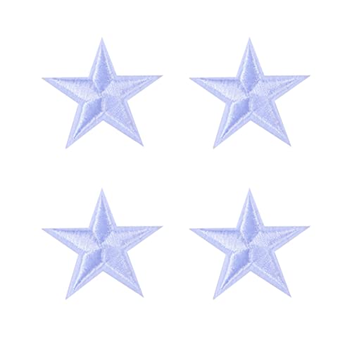 10st Kleidung Stern Patch Sternendekor Stern-applikationsaufkleber Diy-nähflicken Sternenfleck Aufkleber-patch Für Kleidung Stern-stickapplikation Aufnäher Jacke Karikatur Weiß von Milisten