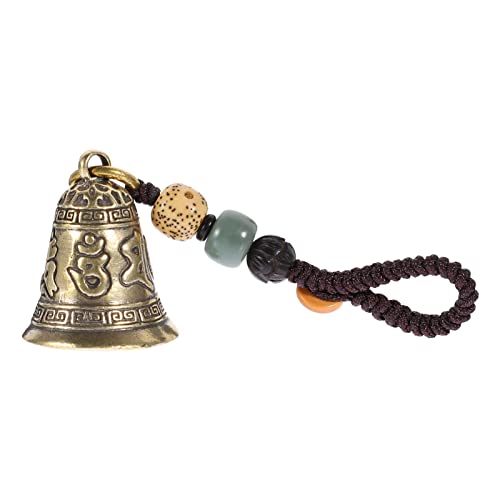 Vintage Glocke Anhänger Vintage Buddhismusglocken Glockenanhänger Der Schrift Zubehör Zum Aufhängen Von Autospiegeln Baumwollseil Glockenschmuck Männer Und Frauen Schlüssel von Milisten