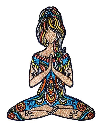 Yoga Girl Lotus Namaste Bügelbild Yoga Girl Lotus Namaste Bügelbild von Milk Mug Designs