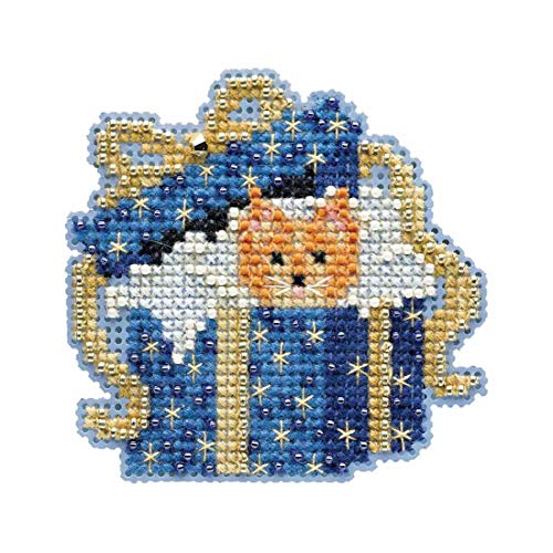 Cat in the Box Mill Hill Beaded Counted Cross Stitch Kit MH184302 by Mill Hill von Mill Hill