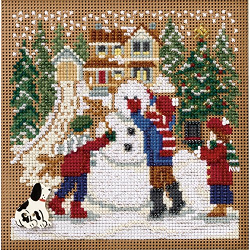 Mill Hill Buttons & Beads Kreuzstich-Set, 12,7 x 12,7 cm, Snow Day Winter (14 Stück) von Mill Hill