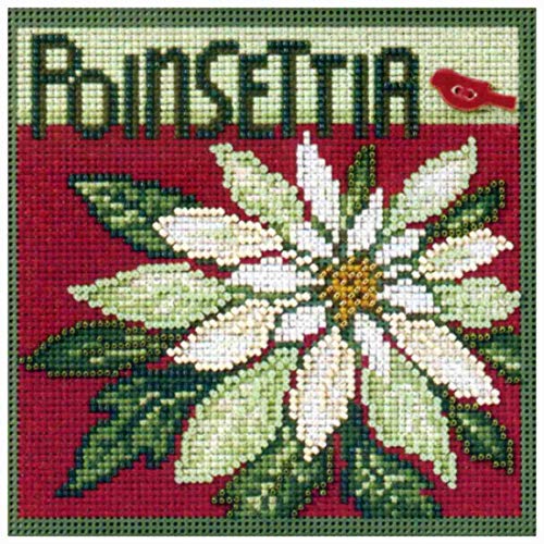 Poinsettia Beaded Counted Cross Stitch Christmas Kit Mill Hill MH14-9301 Buttons & Beads 2009 Winter by Mill Hill Poinsettia Beaded Counted Cross Stitch Christmas Kit Mill Hill MH14-9301 Buttons & Beads 2009 Winter by Mill Hill von Mill Hill