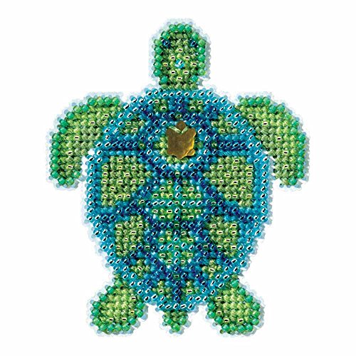 Sea Turtle Beaded Counted Cross Stitch Ornament Kit Mill Hill 2016 Spring Bouquet MH181611 by Mill Hill von Mill Hill
