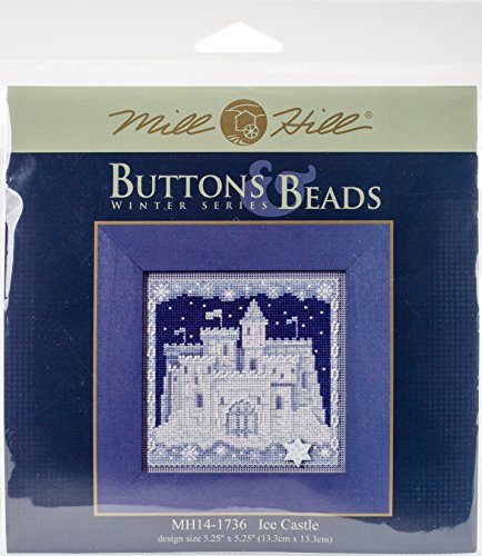 Unbekannt Ice Castle Buttons & Beads Counted Cross Stitch Kit-5.25"X5.25" 14 Count von Mill Hill
