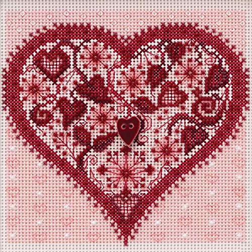 Valentine Heart Kreuzstich-Set Mill Hill 2019, Knöpfe und Perlen, Frühling MH141912 Valentine Heart Kreuzstich-Set Mill Hill 2019, Knöpfe und Perlen, Frühling MH141912 von Mill Hill