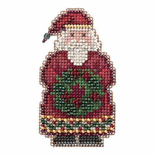 Ye Old Santa Beaded Counted Cross Stitch Christmas Ornament Kit Mill Hill 2016 Winter Holiday MH181636 by Mill Hill von Mill Hill