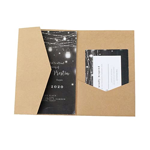 Handwerk Papier Einladungskarte Tasche für Hochzeit Verlobung Bridal Shower Geburtstag 25 Stück Fit für 5x7 Zoll Einladungen Handwerk Papier Einladungskarte Tasche für Hochzeit Verlobung Bridal Shower Geburtstag 25 Stück Fit für 5x7 Zoll Einladungen von MillaSaw