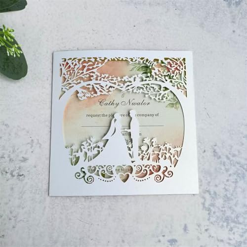 Hochzeitseinladungskarte Liebe Baum romantische Einladung Set, mit leeren Einsatz und Umschlag, 20 Sets Hochzeitseinladungskarte Liebe Baum romantische Einladung Set, mit leeren Einsatz und Umschlag, 20 Sets von MillaSaw