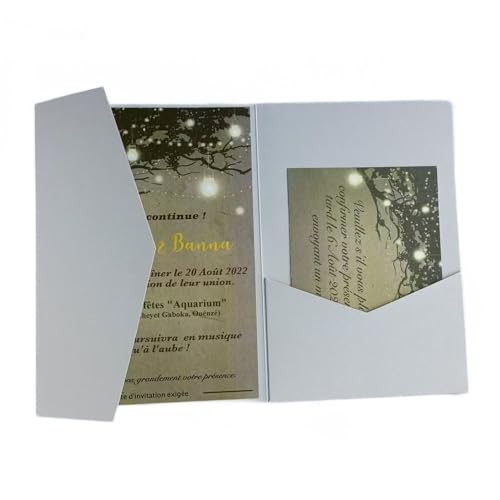 MillaSaw Hochzeitseinladungen, silberfarben, 25 Stück, Geburtstagseinladungen, Partydekoration (Silber) von MillaSaw