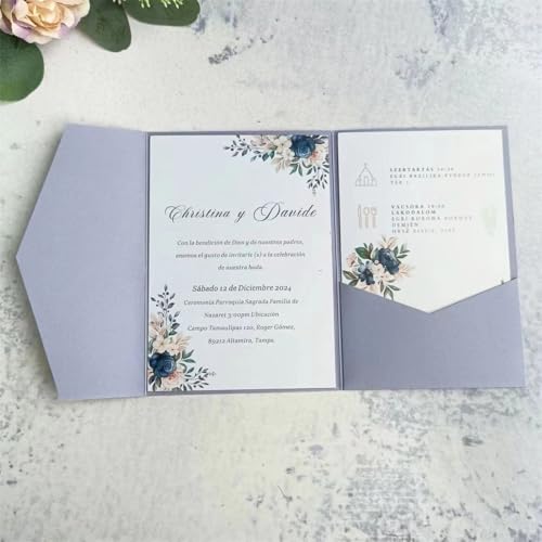 MillaSaw Hochzeitseinladungen, Lavendel, Geschenkkarte, Hochzeit, 25 Stück, für Geburtstag, Graduierung, Valentinstag, Taufe, Einladung (Lavendel) von MillaSaw