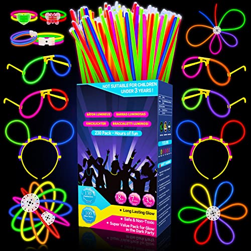 Millegu Knicklichter Party Set,100 Stück Leuchtstäbe 130 Verbinder,Neon Knicklichter Ketten und Leuchtbrillen für Kinder, Deko für Festival Hochzeiten Weihnacht Party Silvester Deko 2025 Millegu Knicklichter Party Set,100 Stück Leuchtstäbe 130 Verbinder,Neon Knicklichter Ketten und Leuchtbrillen für Kinder, Deko für Festival Hochzeiten Weihnacht Party Silvester Deko 2025 von Millegu