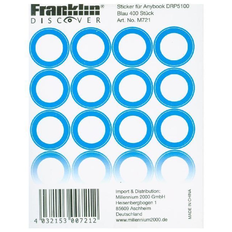 Franklin Discover Sticker Set 400 St. Blau von FRANKLIN