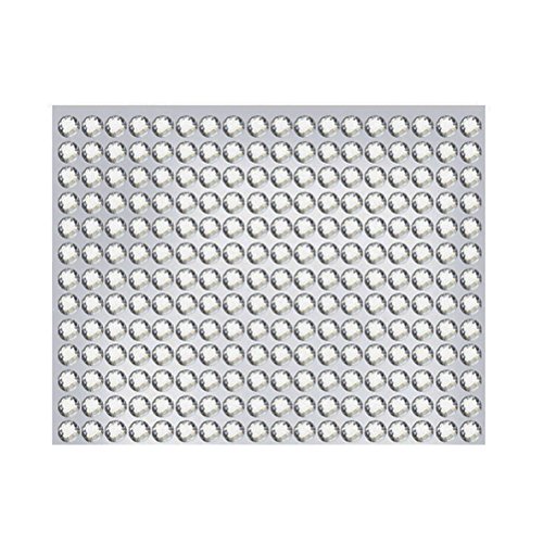 234 Strasssteine selbstklebend Glitzersteine zum Aufkleben rund Glitzer Aufkleber 5mm groß kristall klar silber von Millioncrystalbody
