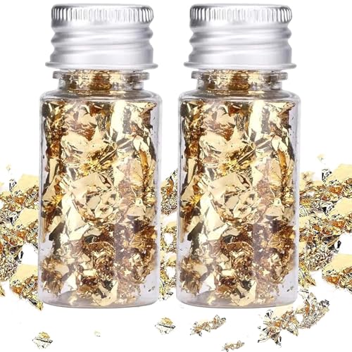 Essbares Blattgold, 2 Stück, multifunktional, dekorativ, Goldfolie, Papier, Goldblätter, Kuchendekoration für Lebensmittel, Dessert, Dekoration, Basteln Essbares Blattgold, 2 Stück, multifunktional, dekorativ, Goldfolie, Papier, Goldblätter, Kuchendekoration für Lebensmittel, Dessert, Dekoration, Basteln von Milltrip
