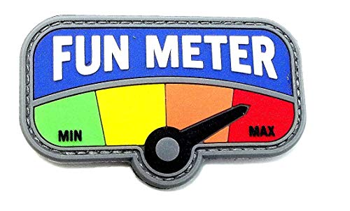 Fun Meter PVC-Aufnäher, 7,6 x 4,6 cm, vollfarbig von Milspec Monkey