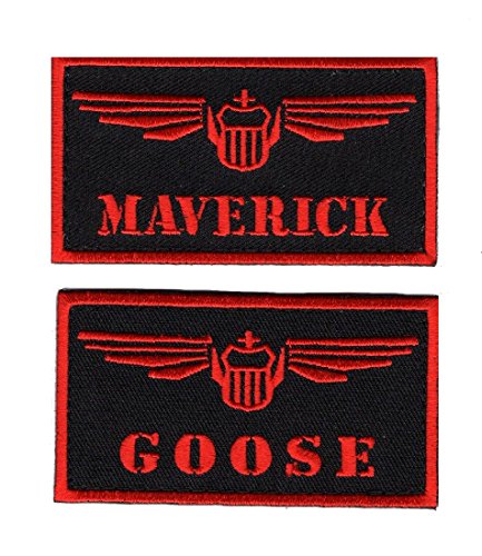 Goose-Pete Mitchell Navy Fighter Weapons School Bundle 2 Stück Haken Patch von Miltacusa von Miltacusa