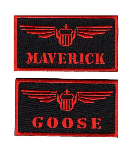 Miltacusa Goose-Pete Mitchell Navy Fighter Weapons School Bundle 2 Stück Haken Patch von Miltacusa