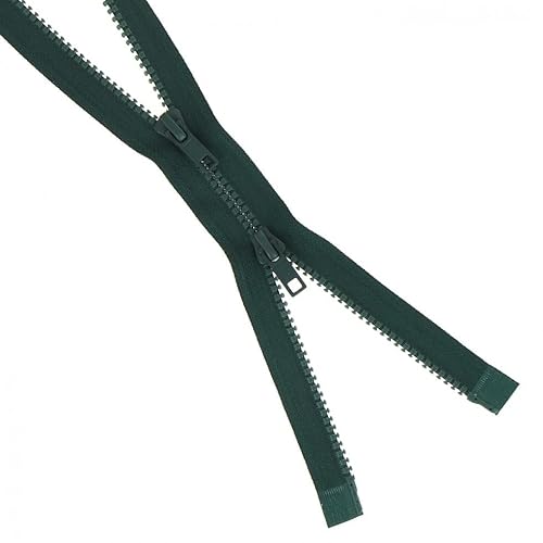 2-Wege-Reißverschluss mit offenem Ende, 90 cm, Flaschengrün 2-Wege-Reißverschluss mit offenem Ende, 90 cm, Flaschengrün von Milward Zips