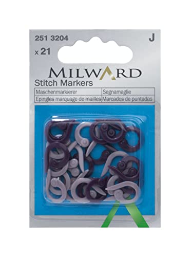 MILWARD 2513204 Stichmarkierungen, 21 Stück, Plastic, Lila/Flieder, One Size von Milward