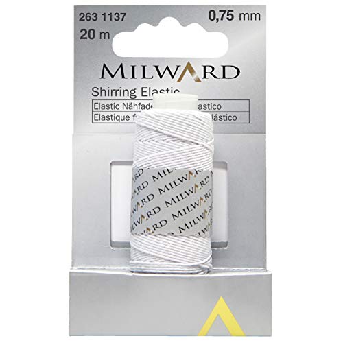 MILWARD Gummiband, Weiß, 20 m x 0,75 mm MILWARD Gummiband, Weiß, 20 m x 0,75 mm von Milward