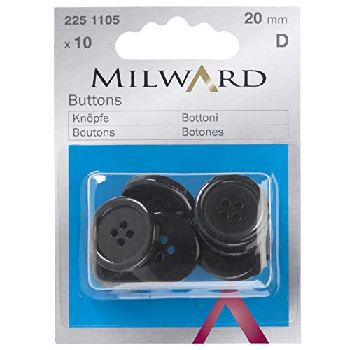 MILWARD Knöpfe, schwarz, 20 mm. MILWARD Knöpfe, schwarz, 20 mm. von Milward