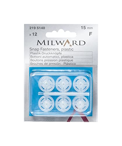 Milward 2195140 Hartkurzwaren, Plastic, transparent, 15 mm von Milward