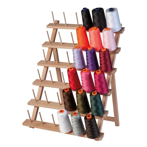 Milward Serger Garnständer – Garnrollenhalter aus Holz, freistehend oder an der Wand montiert, 36 Spulen, 43 x 57 cm Milward Serger Garnständer – Garnrollenhalter aus Holz, freistehend oder an der Wand montiert, 36 Spulen, 43 x 57 cm von Milward